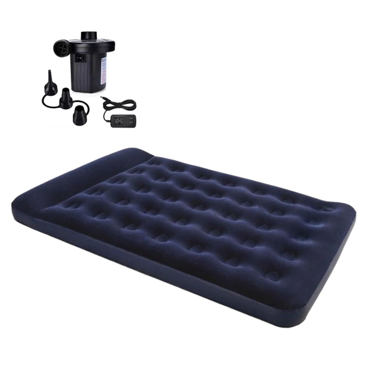 5 SUEÑO - Colchón Inflable Tamaño Full Almohada Integrada 191x137x25cm  Bomba Eléctrica