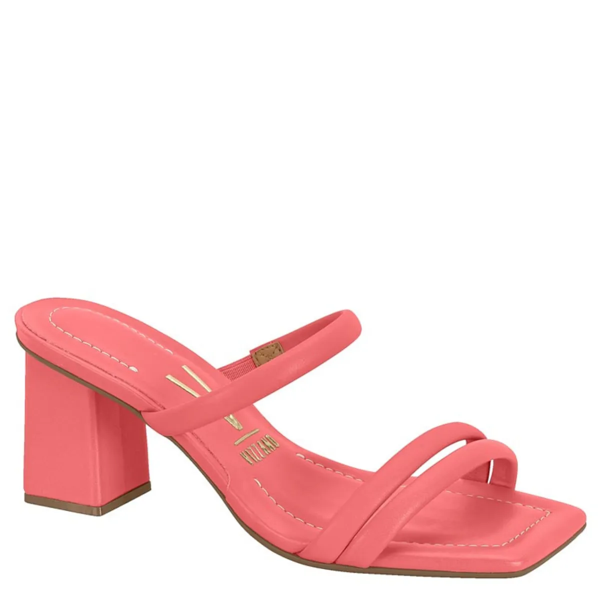 VIZZANO - Sandalia Mujer Taco Cuadrado EcoCuero Coral Vizzano