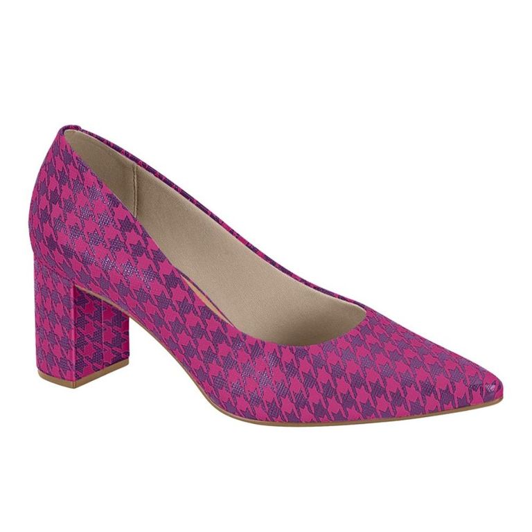 Zapato Mujer Taco Cuadrado Magenta