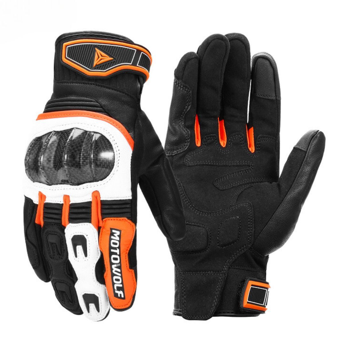 MOTOWOLF - Guantes Tácticos y Táctiles de Cuero  Motowolf 0335