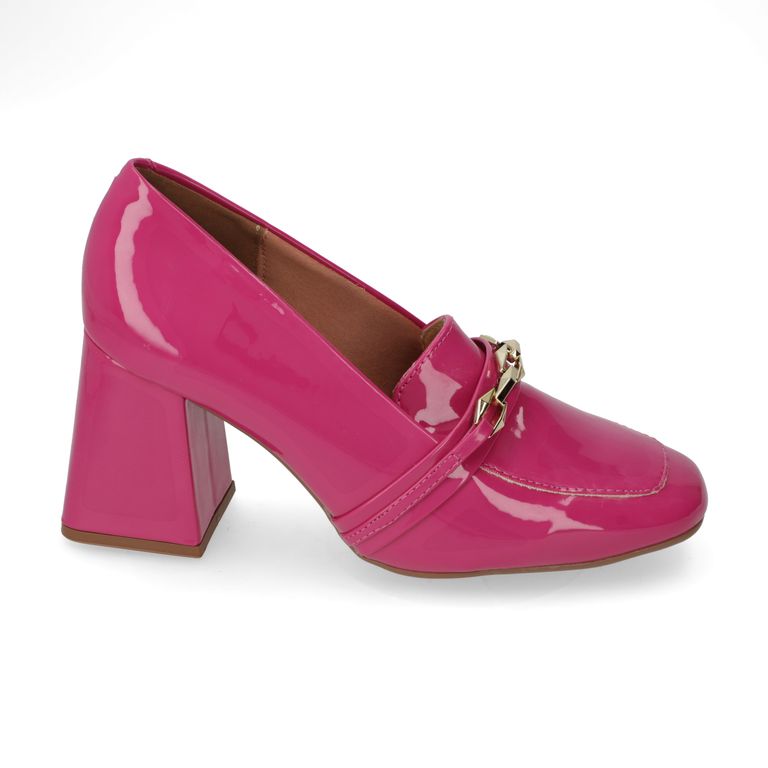 Zapato Mujer Taco Cuadrado Rosado