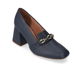 VIZZANO - Zapato Taco Cuadrado EcoCuero Azul