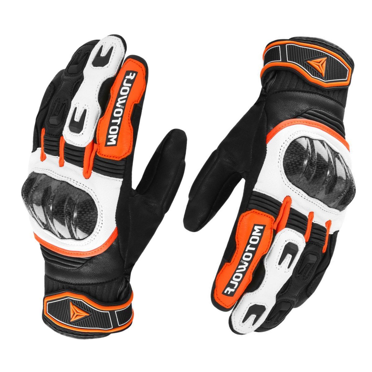MOTOWOLF - Guantes de Cuero Para Moto Táctiles y Tacticos Motowolf 0335