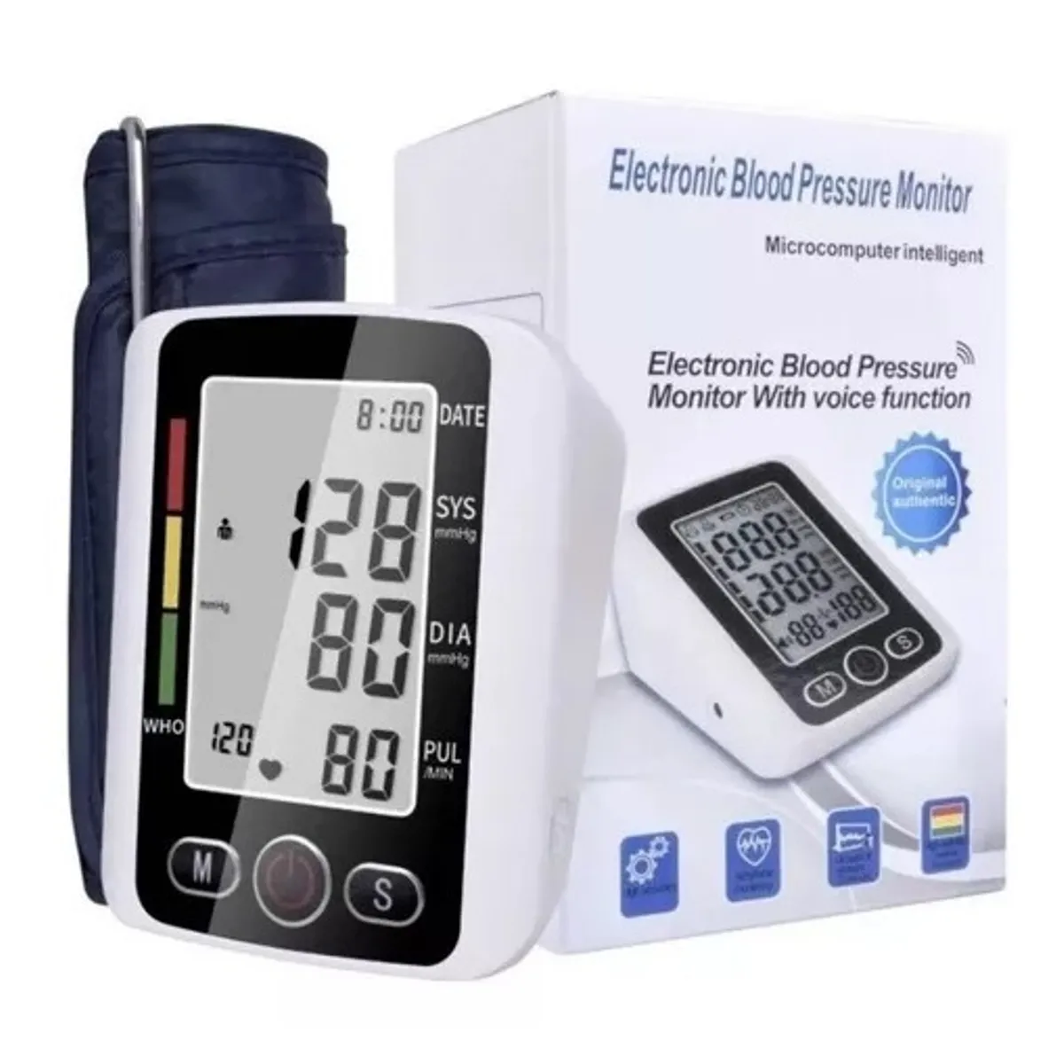 GENERICO - Toma Presión Digital Brazo Con Tensiometro Usa Pilas O Usb