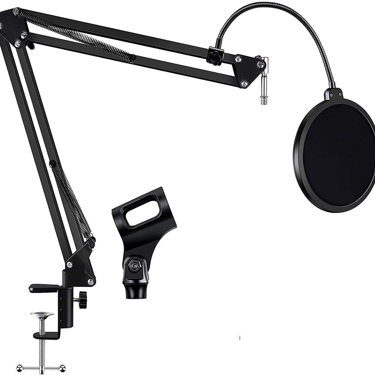 EDWINAYY - Kit Profesional Brazo Microfono Antipop Soporte Ara?a Studio