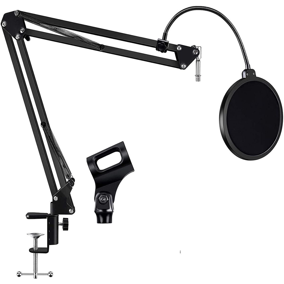 EDWINAYY - Kit Profesional Brazo Microfono Antipop Soporte Ara?a Studio