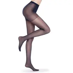 MONARCH - Panty Semitransparente Escolar Azul