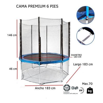 Imagen 2 del producto Cama Elastica 6 Pies 1.83 Mts