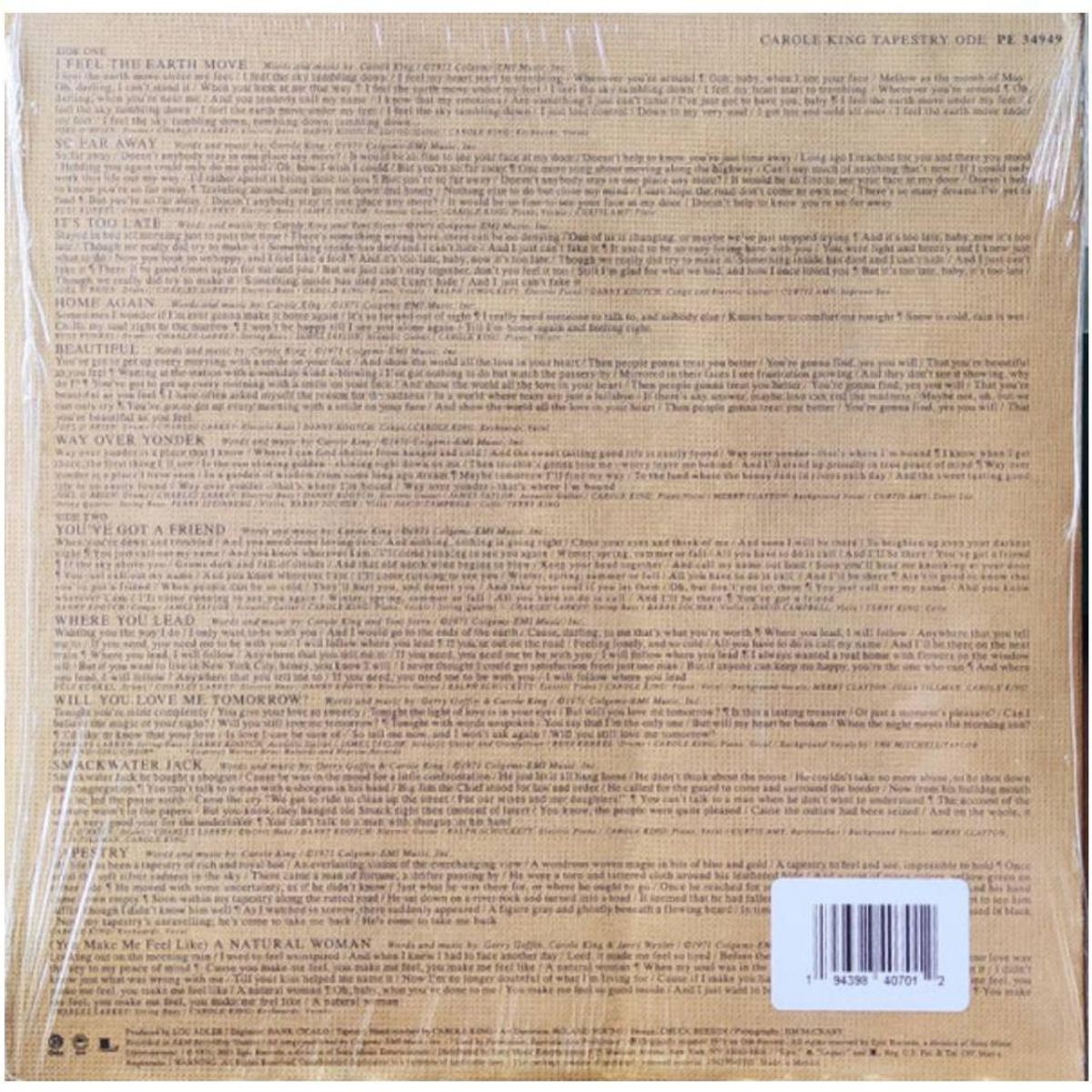 HITWAY MUSIC - CAROLE KING - TAPESTRY - VINILO HITWAY MUSIC