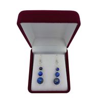 Aros Lapislázuli largos Plata 925