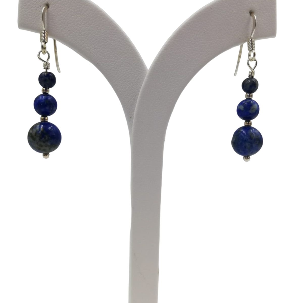 GENERICO - Aros Lapislázuli largos  Plata 925