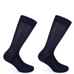 PERUGGI - Calcetín Hilo Mercerizado Largo 3/4 Bi-Pack Azul