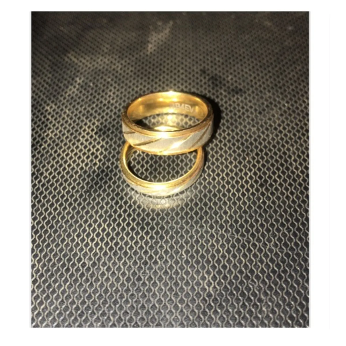 GENERICO - Anillo Titanio Pareja Compromiso Dama Dorado Plateado Mujer 4mm