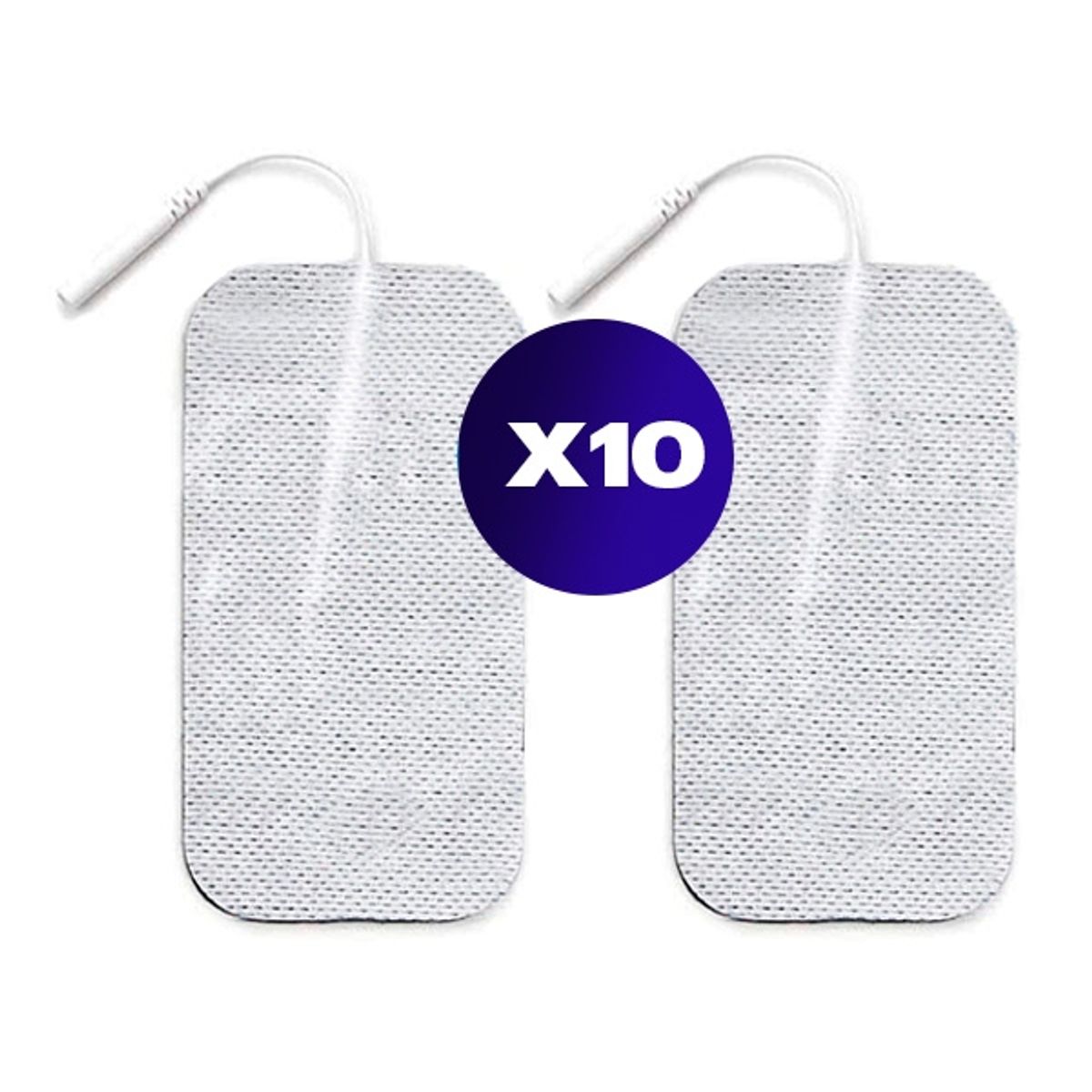 GENERICO - Electrodos Par rectangulares 5x10 cm Pack 10x Pares