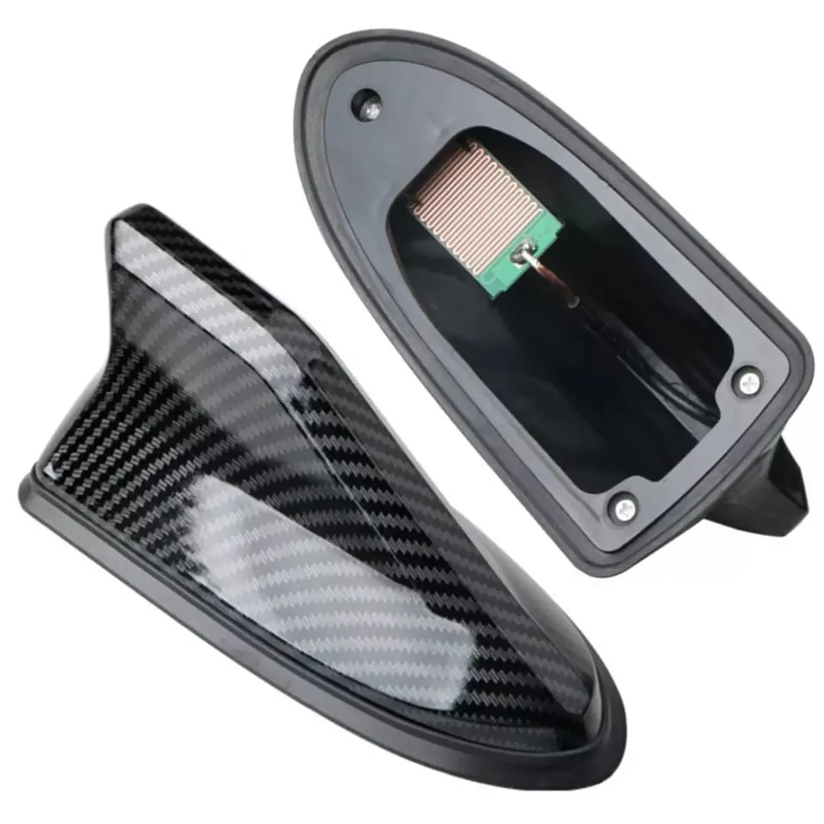 GENERICO - Antenas aleta de tiburón Con Base Negra COLOR carbono