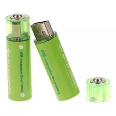GENERICO - Pack X2 Pilas Recargables Usb Pila Aa Recargable Doble A