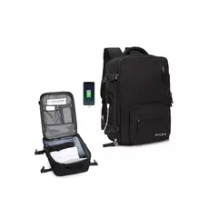 GENERICO - Mochila De Senderismo Impermeable De Viaje Grande Negro