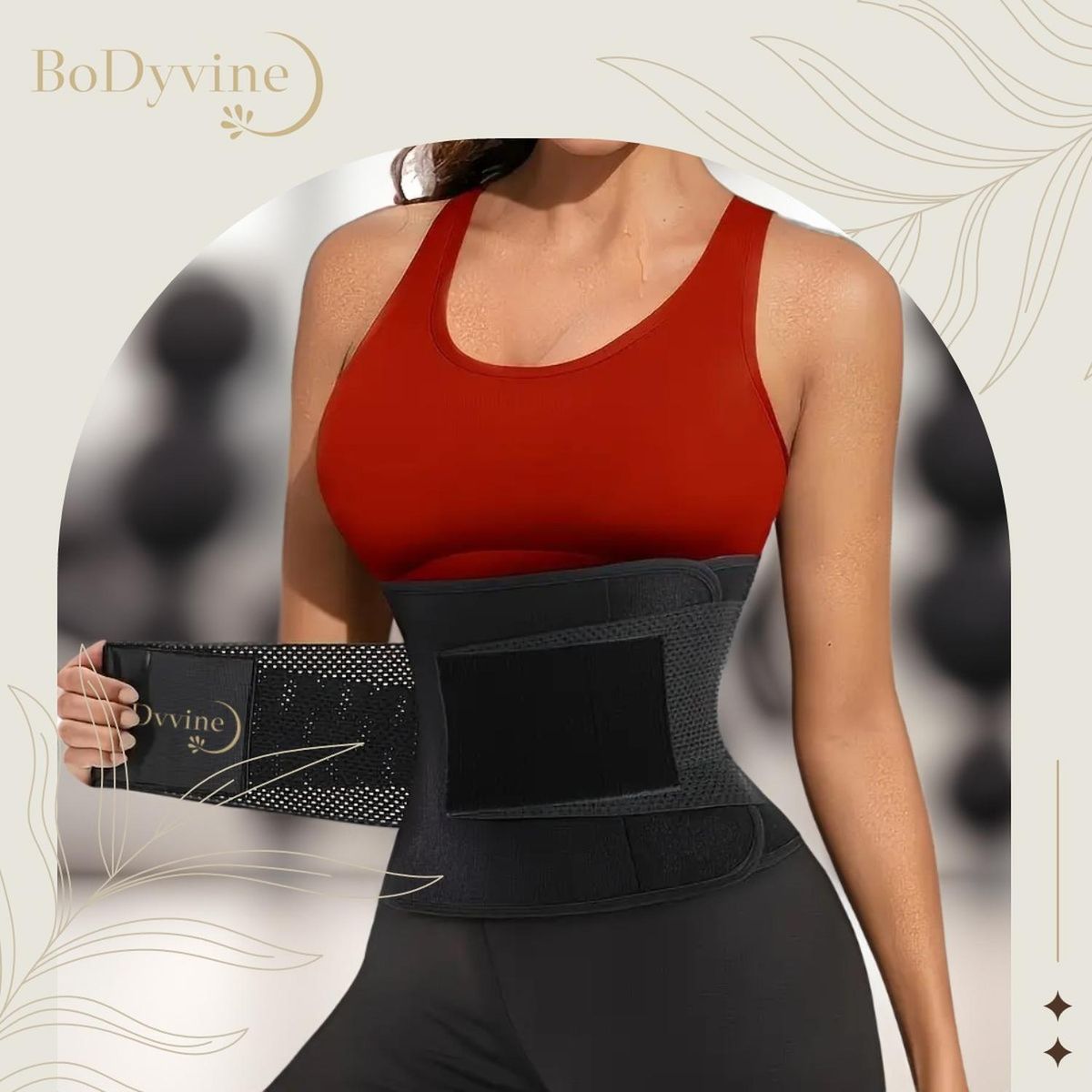 BODYVINE - Faja Reductora BoDyvine Cinturilla Modeladora Ajustable - Negro