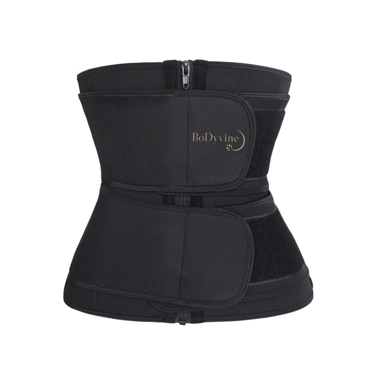 BODYVINE - Faja Reductora Cinturilla BoDyvine Ajustable Doble Sujeción - Negro
