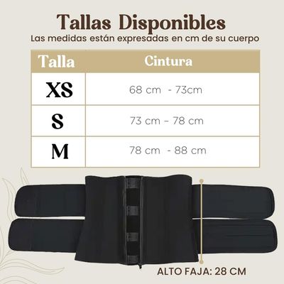 Imagen 2 del producto Faja Reductora Cinturilla Ajustable Doble Sujeción - Negro