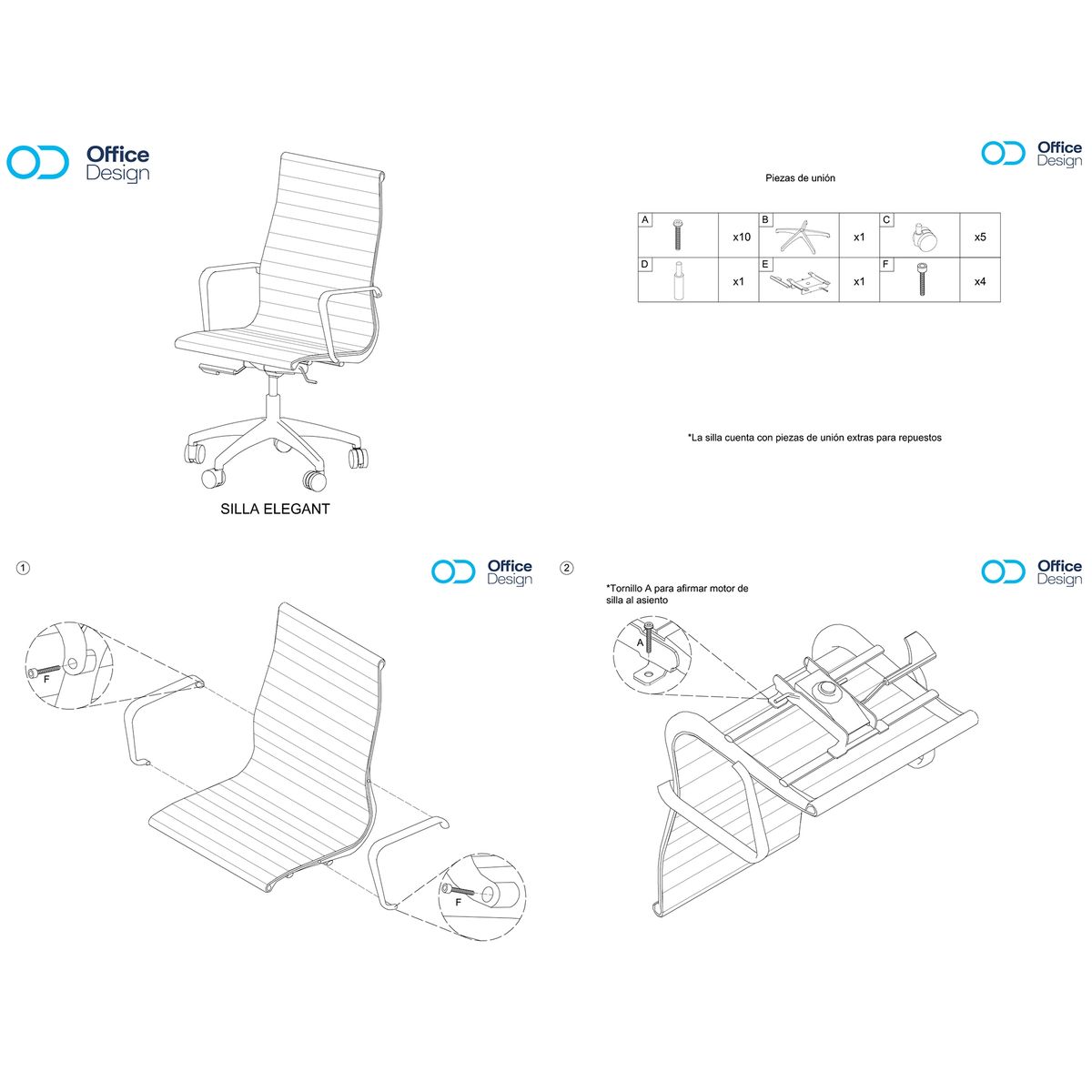 GENERICO - Silla de Oficina Elegant Negra