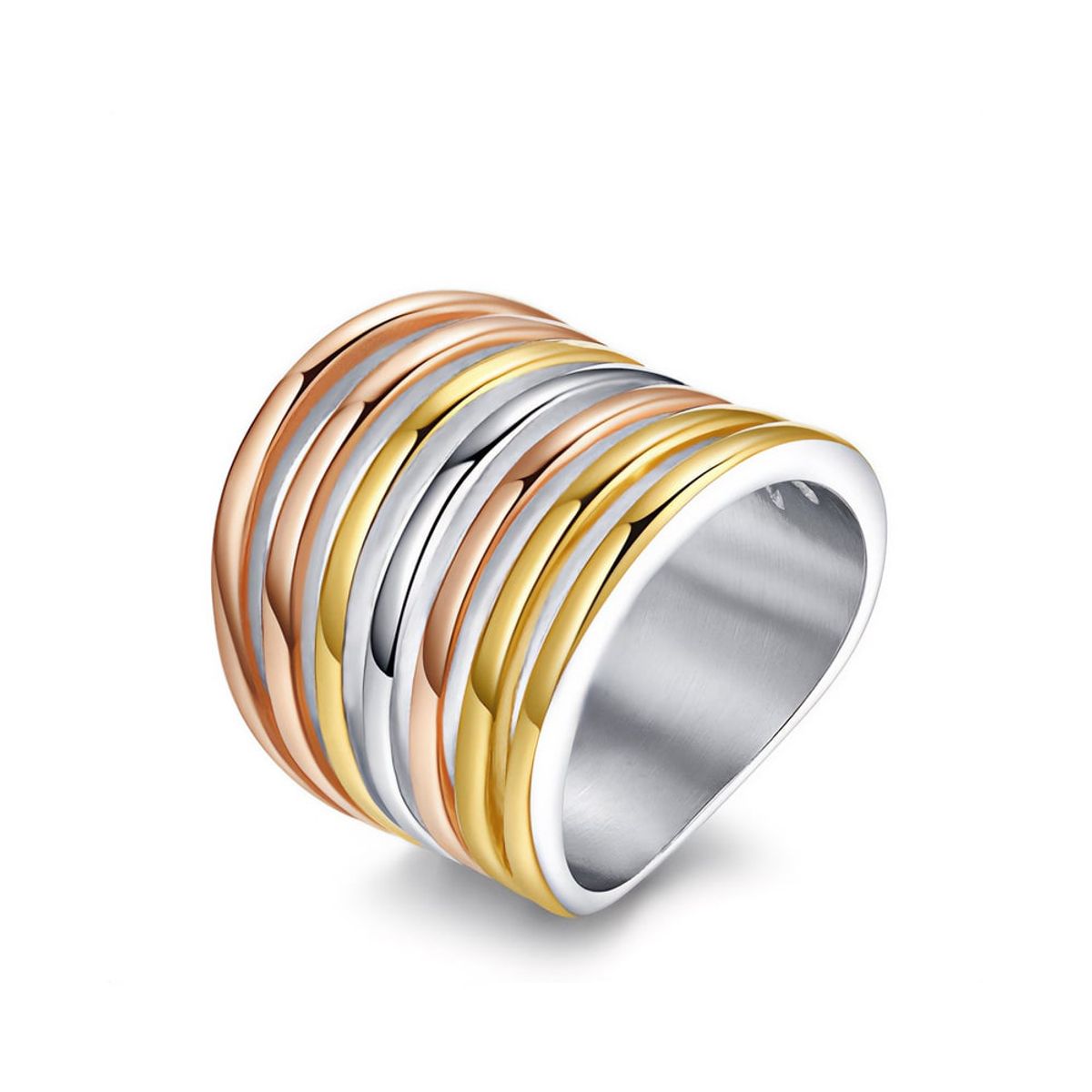 GENERICO - Anillo Acero Talla US 7 - Cleopatra Mix