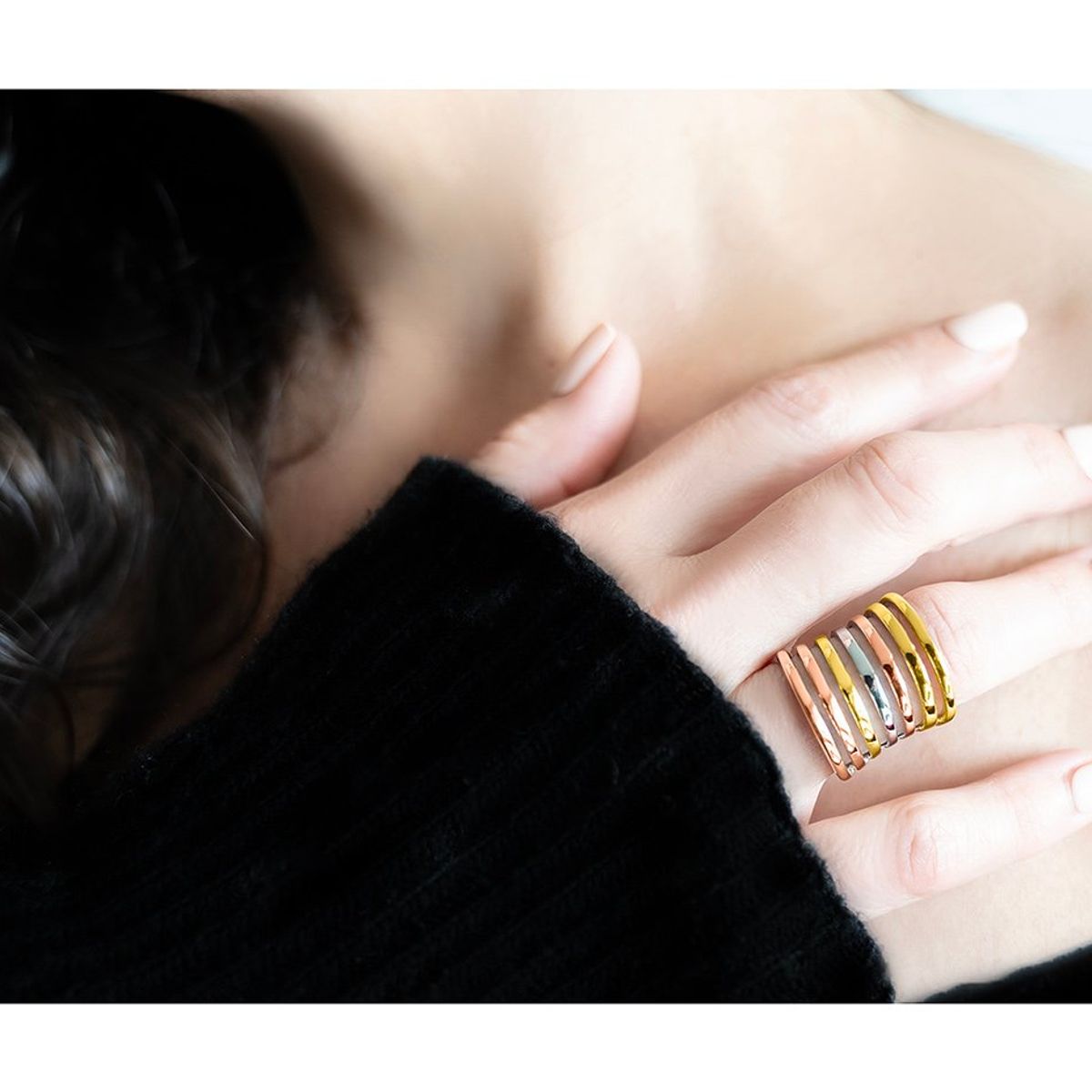 GENERICO - Anillo Acero Talla US 7 - Cleopatra Mix