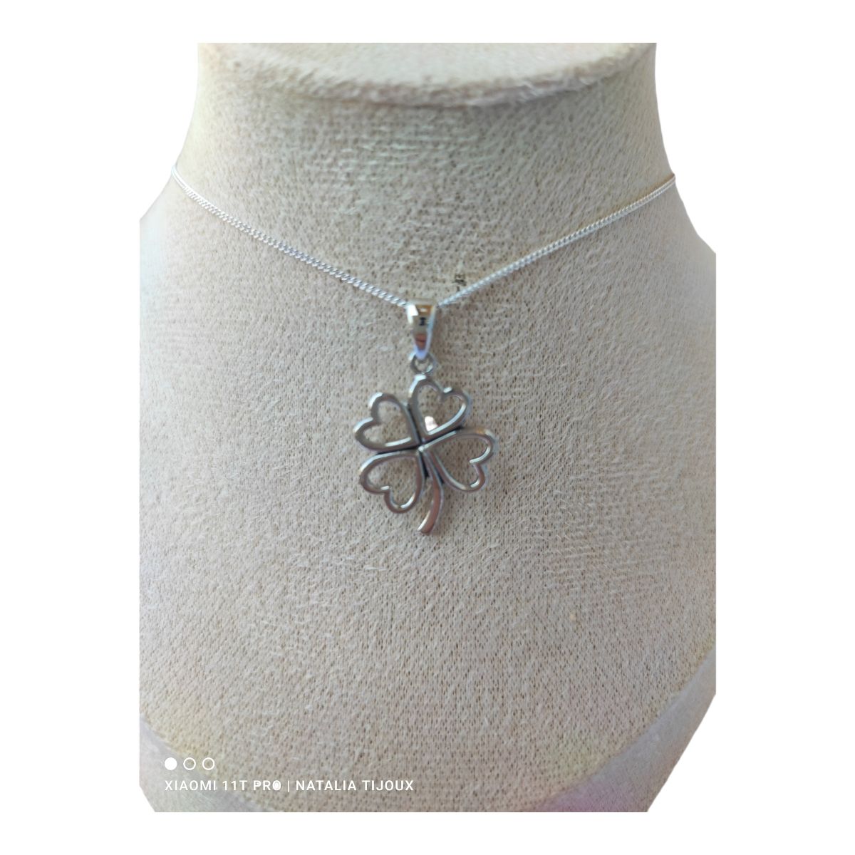 GENERICO - Cadena colgante trébol de plata 925