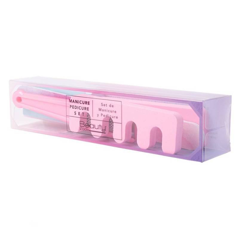 BEAUTY TOOLS - Set De Manicure Y Pedicure Blue Marmol