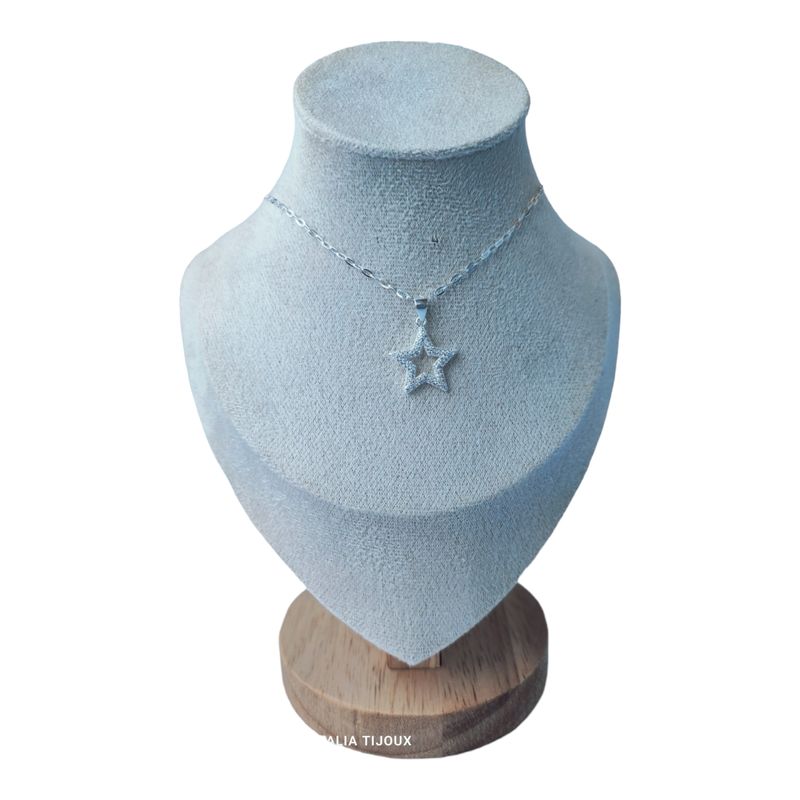 GENERICO - Cadena colgante estrella circones de plata 925