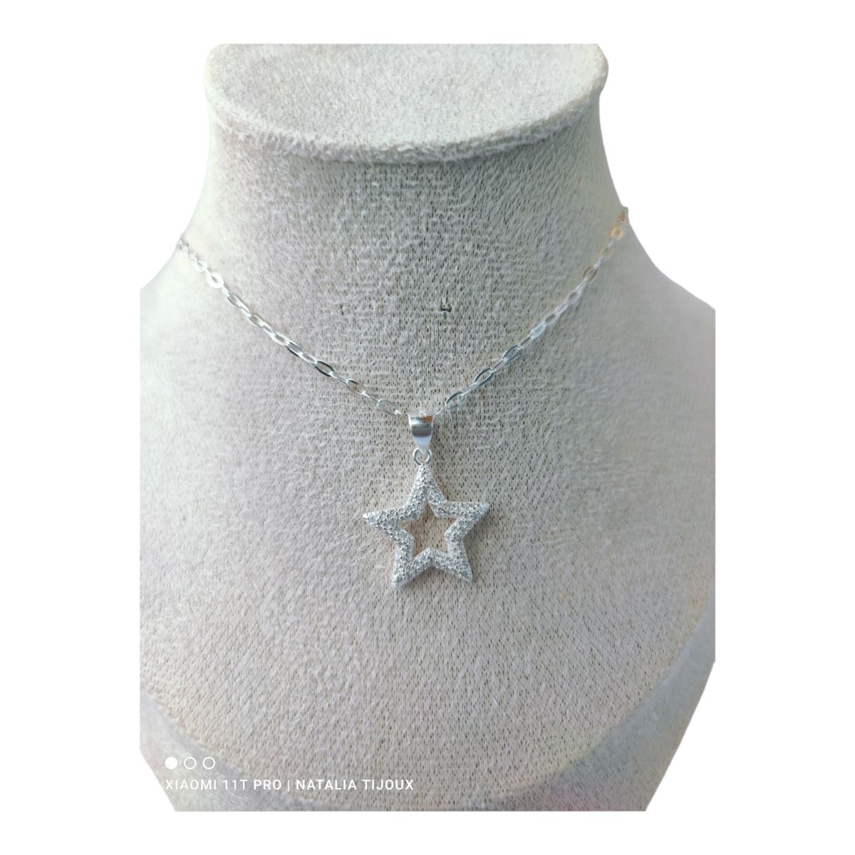 GENERICO - Cadena colgante estrella circones de plata 925