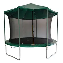 KIDSCOOL - CAMA ELÁSTICA CON TECHO 12 PIES VERDE - HI12FT-4W8P.