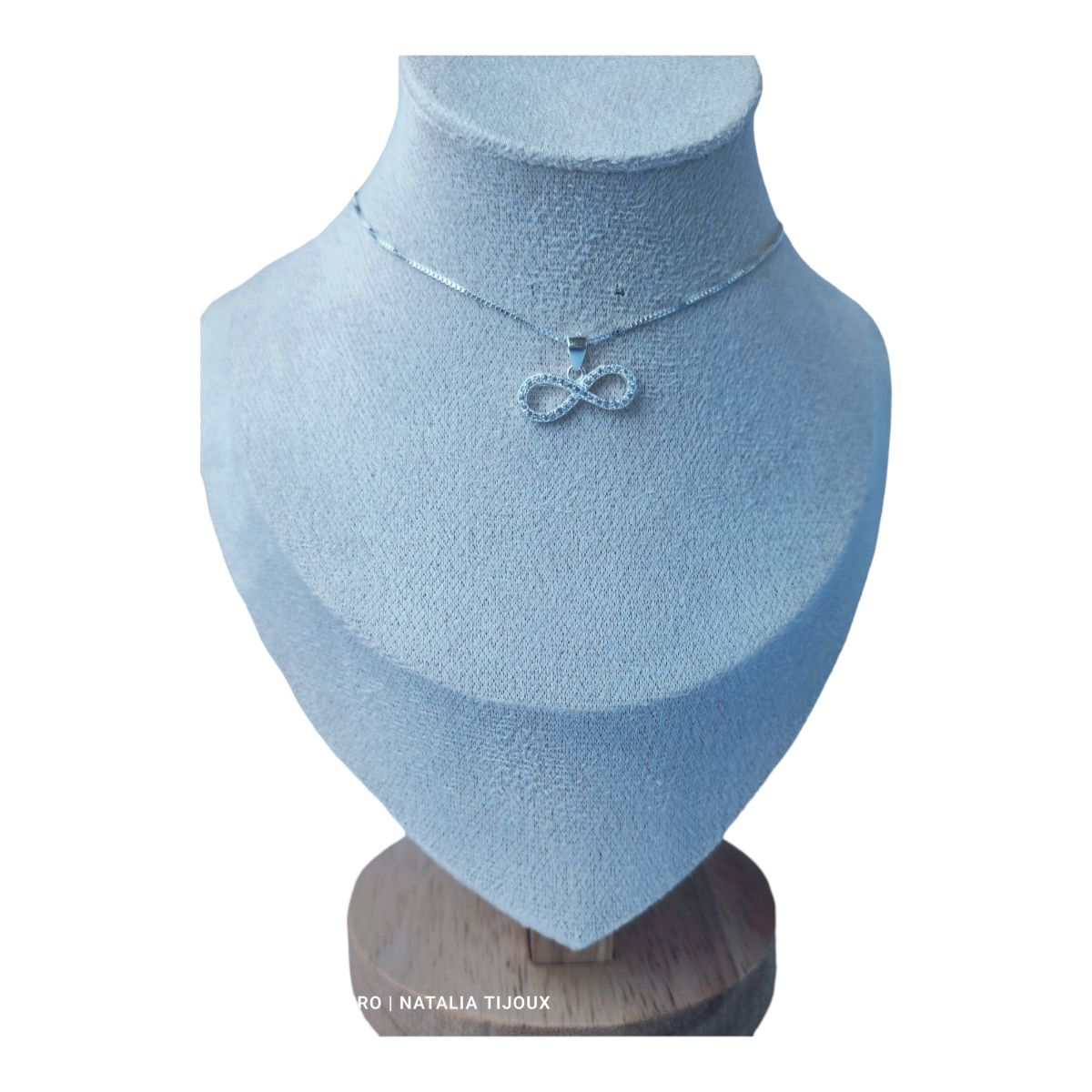 GENERICO - Cadena colgante infinito circones de plata 925