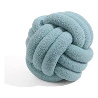 Cojin Decorativo Modelo Nudo Acolchado Celeste