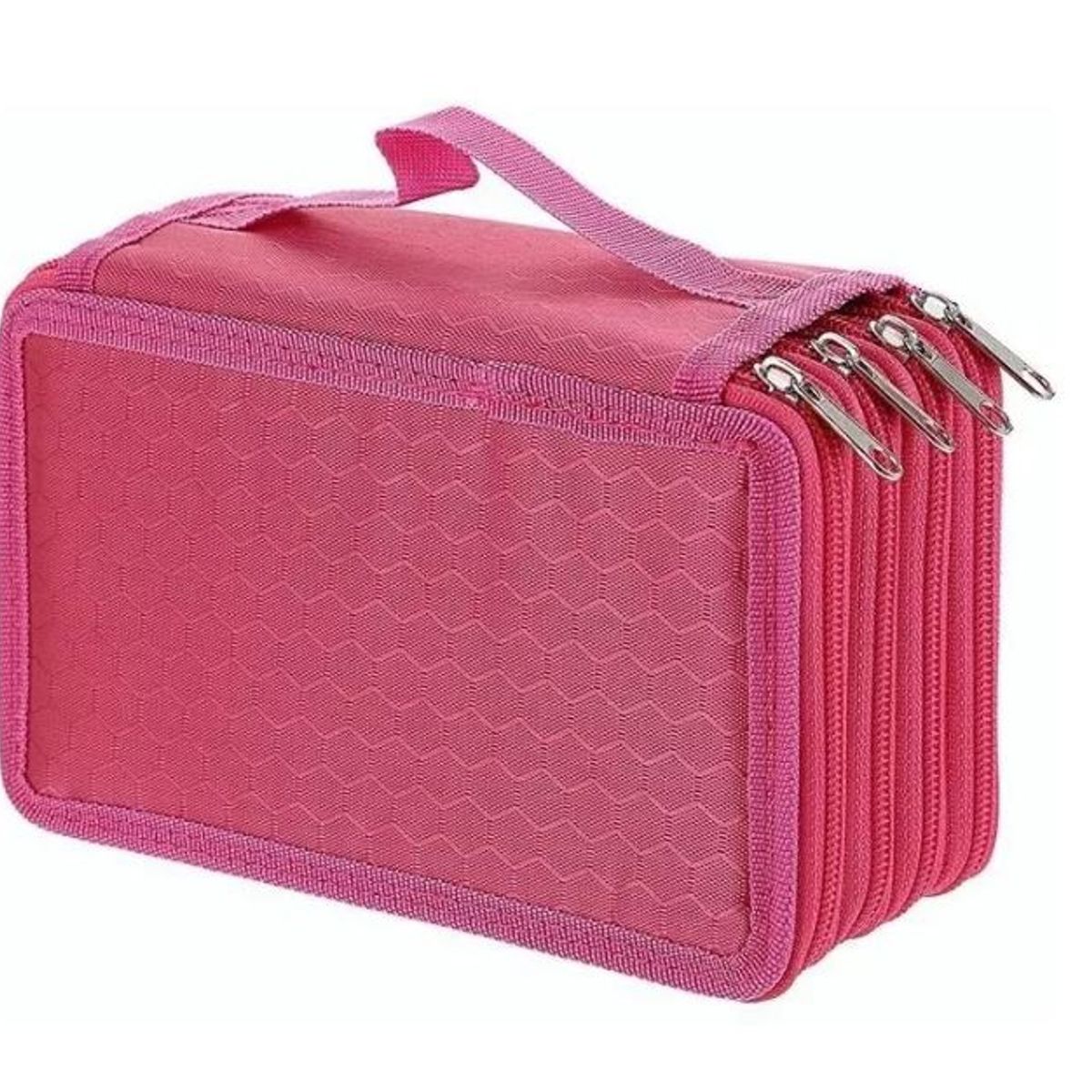 GENERICO - Cartuchera Para Escuela Con 72 Espacios rosa