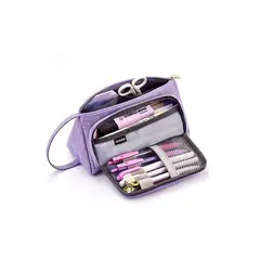GENERICO - Bolsa Morada De Gran Capacidad Para Lápices Con Ranuras