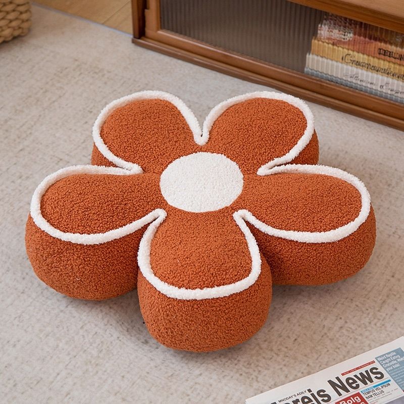 GENERICO - Cojín Flor Suave Y Comodo Para Silla Café