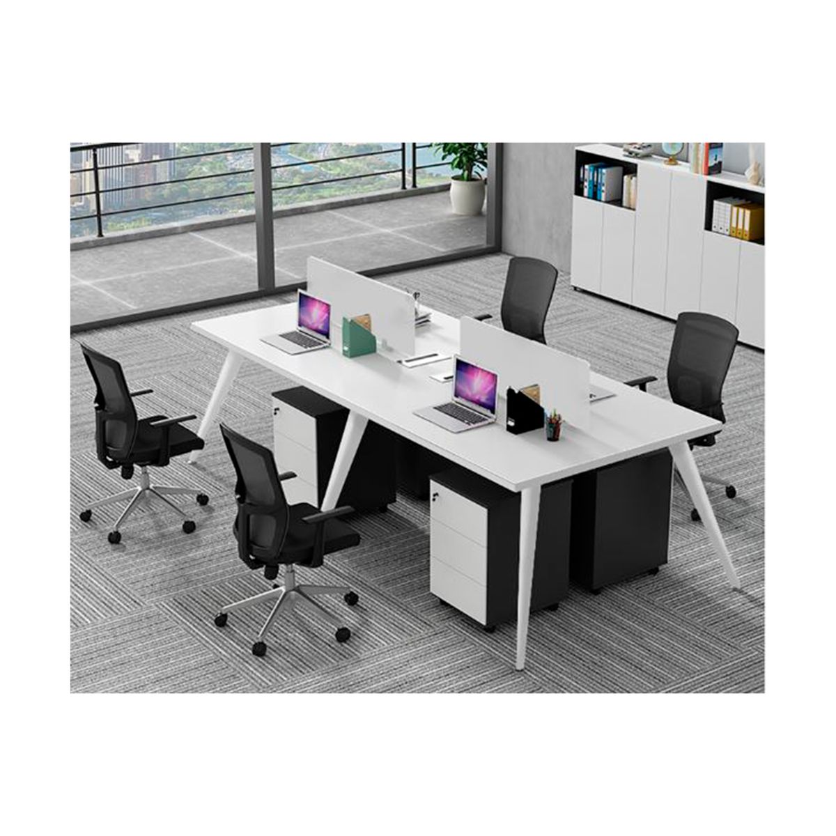 GENERICO - Escritorio Bench 4 Puestos - Modelo A.