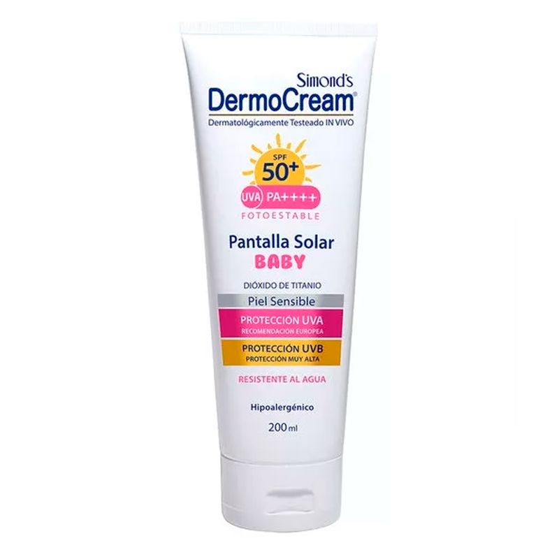 SIMONDS - Pantalla Solar Baby Spf50 Piel Sensible 200ml DermoCream