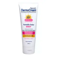 SIMONDS - Pantalla Solar Baby Spf50 Piel Sensible 200ml DermoCream
