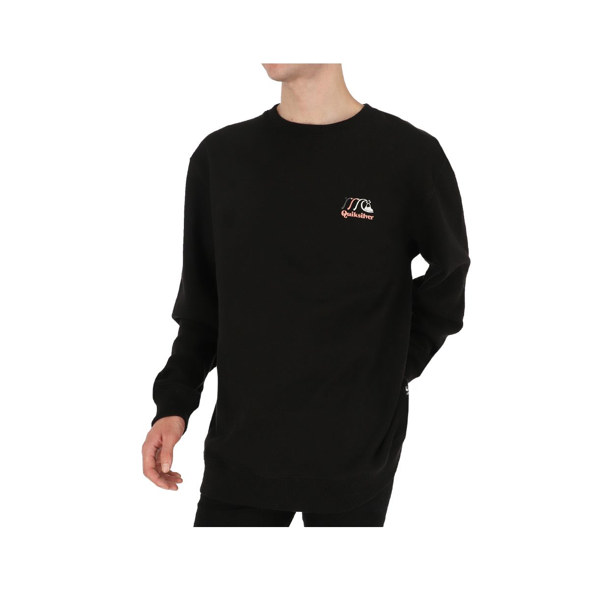 QUIKSILVER - Poleron Quiksilver Big Logo Crew Neck Hombre Black