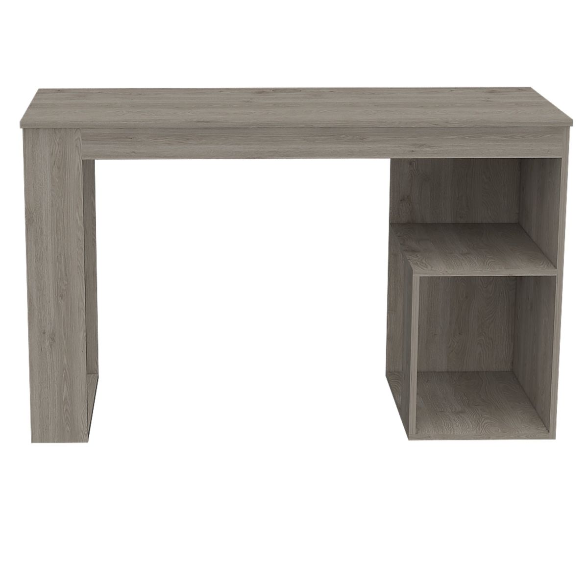 FMFURNITURE - Escritorio - Café Oscuro y Gris 73.5x120x50 cm
