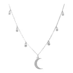 GENERICO - Collar media luna circones de plata 925