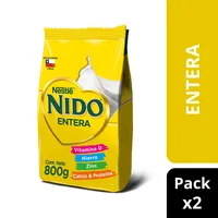 Pack Leche En Polvo Nido® Entera Bolsa 800g X2