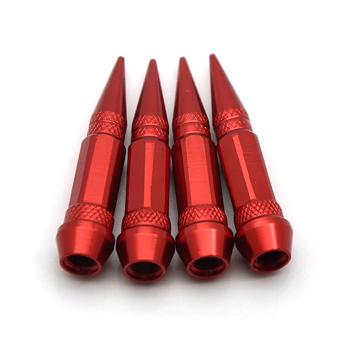 GENERICO - X4 Tapas Valvulas ROJO Aire Autos Motos Neumaticos Karvas