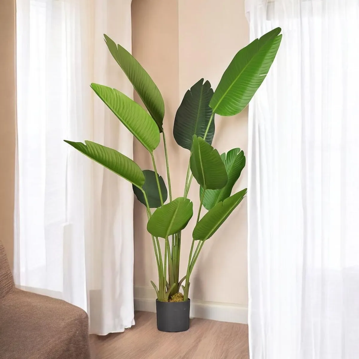 ARBUSTO REAL - Planta Artificial Ave del Paraiso 160 Cm. / 10 Hojas