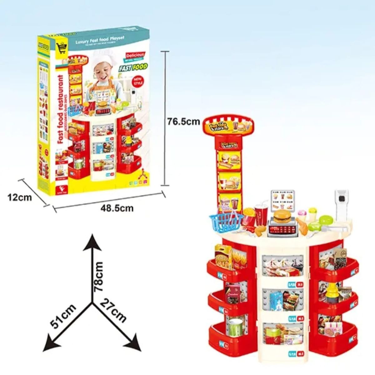 GENERICO - Juguete Restaurante Juego de Roles- Mini market niños