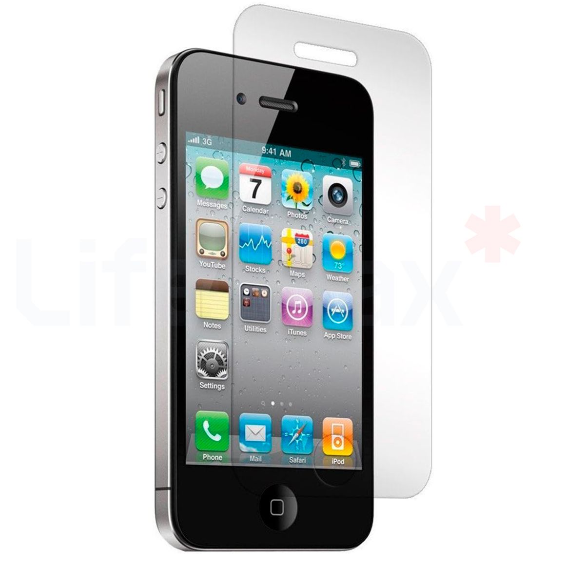 GENERICO - Lamina de Vidrio Templado Completa Compatible con Iphone 4S