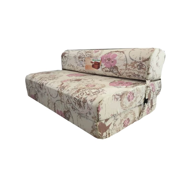 INCAL - Sillón / Sofá Cama 130 cm flores beige D18 Incal