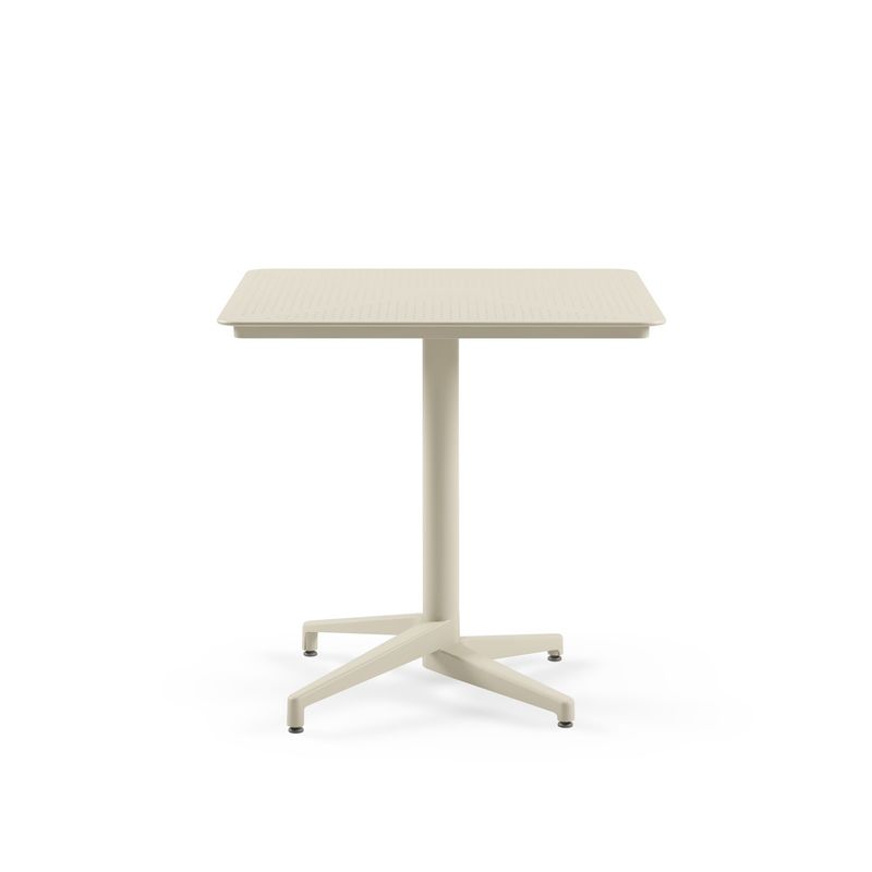 ROCA NEGRA - Mesa Cuadrada 80x80cm plegable de polipropileno reforzado con fibra de vidrio Beige
